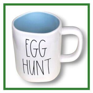 Rae Dunn "Egg Hunt" Double-Sided Mug with Egg Basket on Back